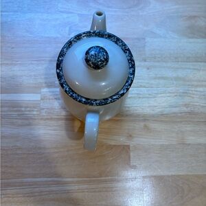 Cream and Black Speckled Teapot